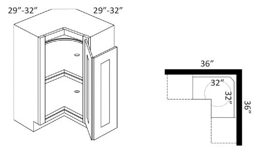 CNC Cabinetry Matrix Greystone Laminate Kitchen Cabinet - BSQC36