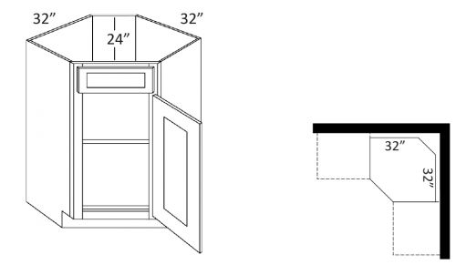 CNC Cabinetry Sierra Toffee Kitchen Cabinet - CSB36