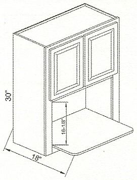 CNC Cabinetry Sierra Espresso Kitchen Cabinet - MW3030