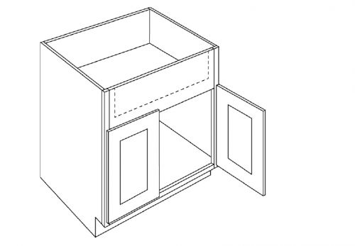 CNC Cabinetry Elegant Dove Kitchen Cabinet - SB30-FS