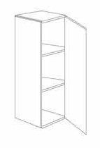 CNC Cabinetry Milano White Gloss Thermofoil Kitchen Cabinet - WECD1242