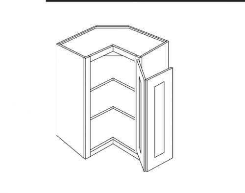 CNC Cabinetry Milano White Gloss Thermofoil Kitchen Cabinet - WSQ2442